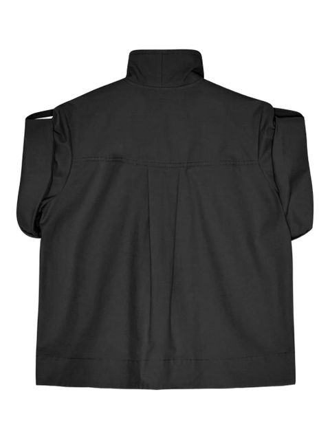 GANNI stretch-cotton blouse - Black - zdjęcie produktu nr 2