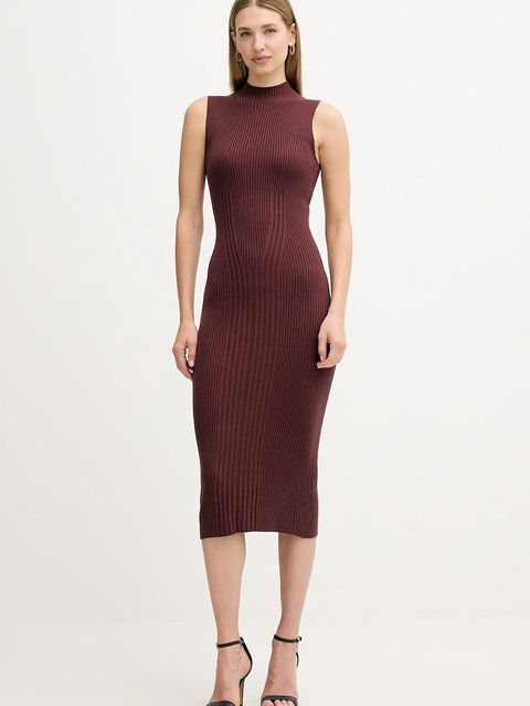 Guess sukienka JULIA kolor brązowy maxi dopasowana W5BK23 Z3OW2 - zdjęcie produktu nr 1