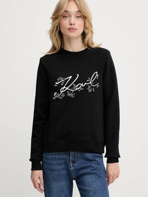 Karl Lagerfeld bluza damska kolor czarny z aplikacją A3W20010 - zdjęcie produktu nr 1