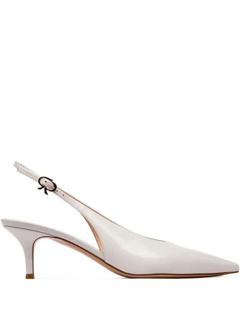 Gianvito Rossi Tokio pointed-toe slingback pumps - Neutrals - zdjęcie produktu nr 1