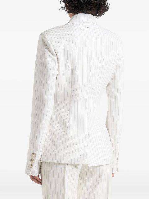 Manière De Voir Maia pinstripe double-breasted blazer - White - zdjęcie produktu nr 2