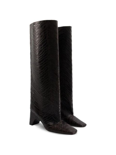 Coperni textured block heel boots - Brown - zdjęcie produktu nr 2