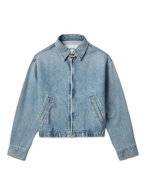 AGOLDE Nile zip-front elastic-waist denim jacket - Blue - zdjęcie produktu nr 1