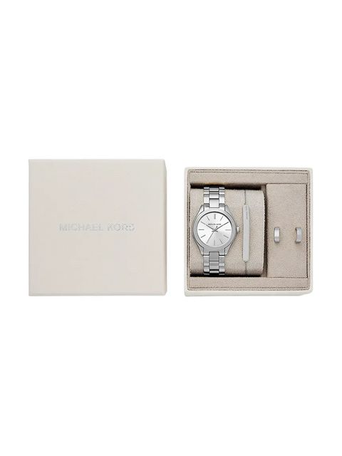 Michael Kors zegarek damski kolor srebrny MK7563SET