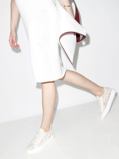 Chloé Lauren lace-detail sneakers - Neutrals