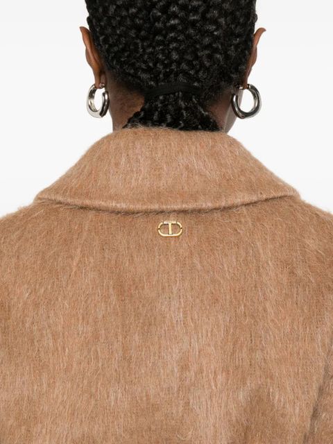 TWINSET double-breasted belted coat - Brown