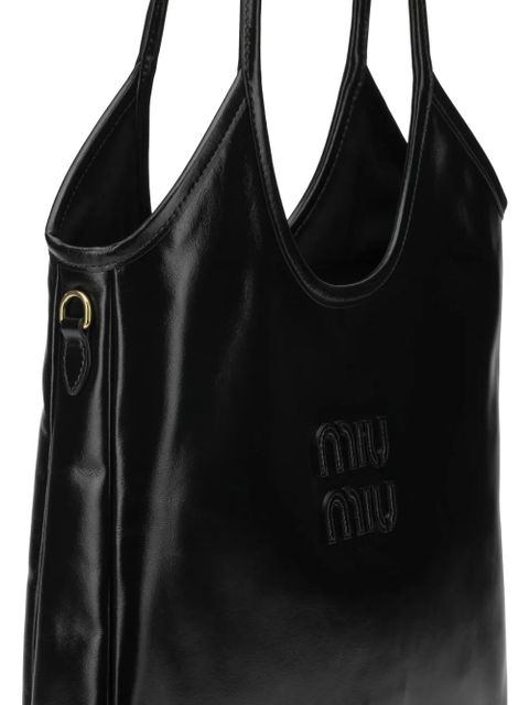 Miu Miu Ivy leather shoulder bag - Black