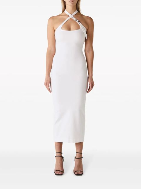 The Attico decorative-buckle halterneck dress - White - zdjęcie produktu nr 2