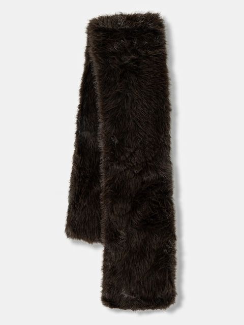 Guess szalik ZALINA damski kolor brązowy gładki AW5403 POL03 - zdjęcie produktu nr 1