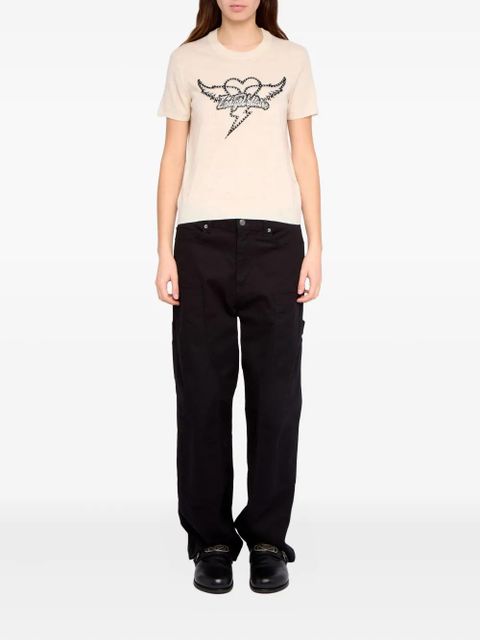 Zadig&Voltaire Idal heart-graphic T-shirt - Neutrals