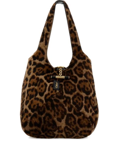 Chloé Balloon leopard-print shoulder bag - Brown - zdjęcie produktu nr 1
