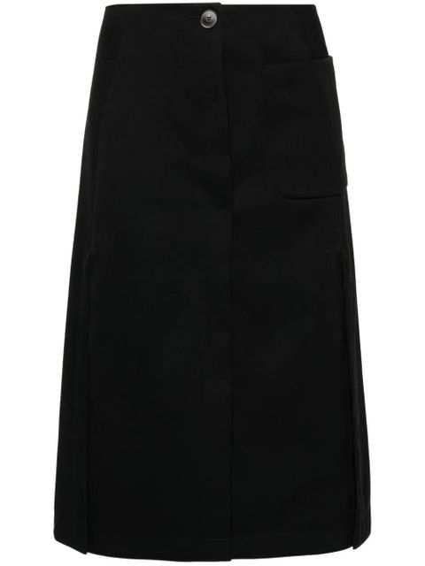 Lanvin pleated tailored midi skirt - Black - zdjęcie produktu nr 1