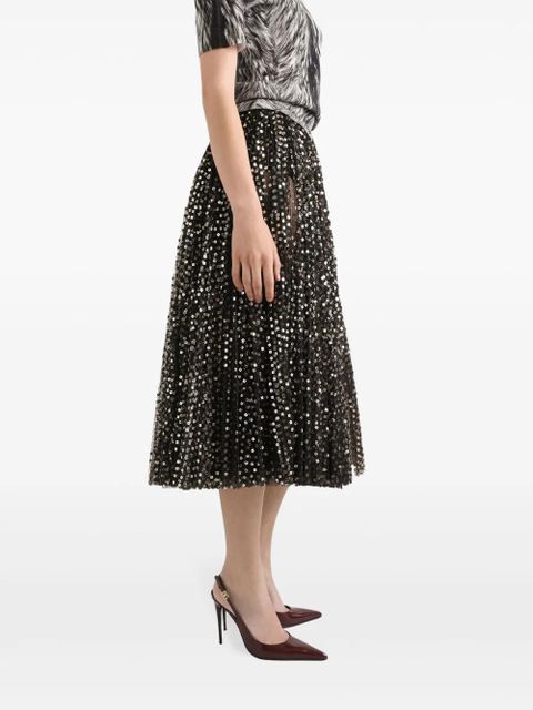 Dolce & Gabbana sequin-embellished skirt - Black