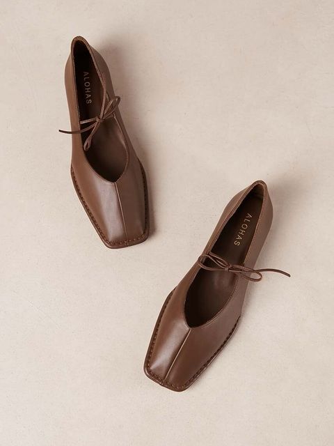 Alohas baleriny skórzane Sway