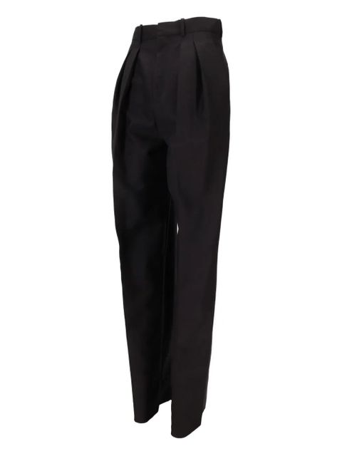 Saint Laurent pleated-front straight trousers - Black