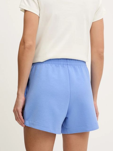 adidas szorty All SZN damskie kolor niebieski gładkie high waist JV9878