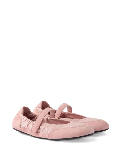 Prada Collapse strap-detail ballet flats - Pink