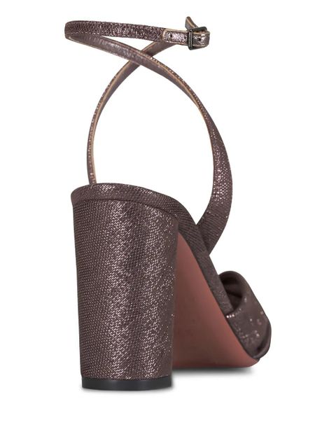 Aquazzura knotted-detail ankle-strap sandals - Brown