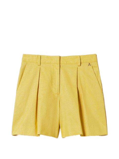 TWINSET lurex-detail tailored shorts - Yellow - zdjęcie produktu nr 1