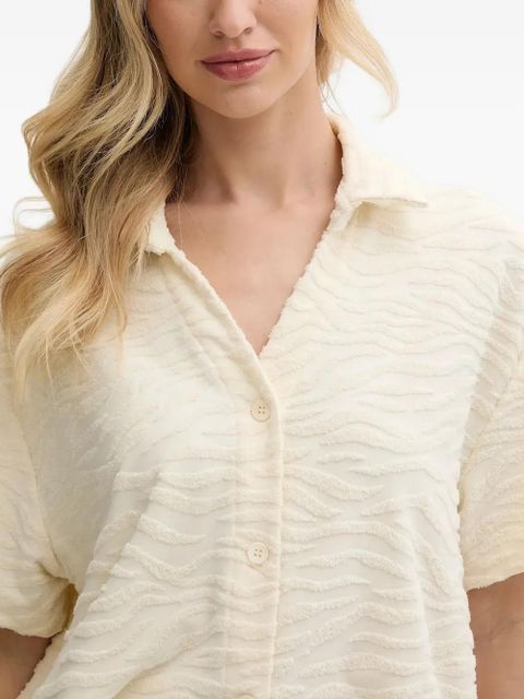 MC2 Saint Barth wave-textured shirt - White