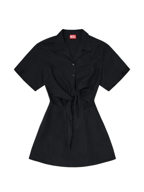 Diesel Stall tie-front mini dress - Black - zdjęcie produktu nr 1