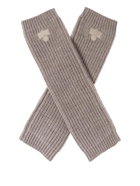 ISABEL MARANT ribbed fingerless gloves - Neutrals