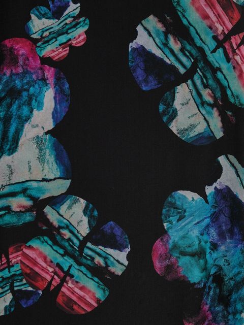 Desigual sukienka WATERCOLOR LACROIX kolor czarny maxi prosta 25WWVK03