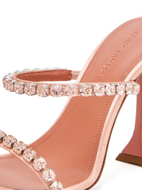 Amina Muaddi 95mm Gigi crystal-embellished sandals - Pink