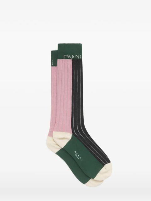 Marni ribbed knee-high socks - Pink