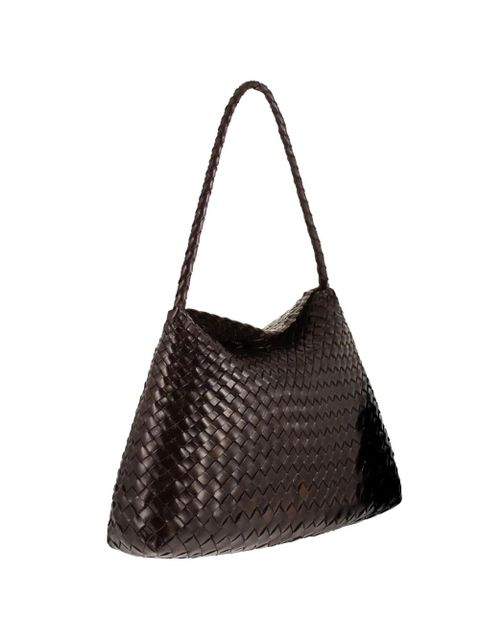 DRAGON DIFFUSION Santa Maria woven leather shoulder bag - Brown