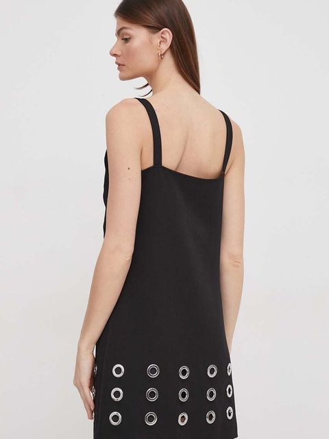 Sisley sukienka kolor czarny mini prosta