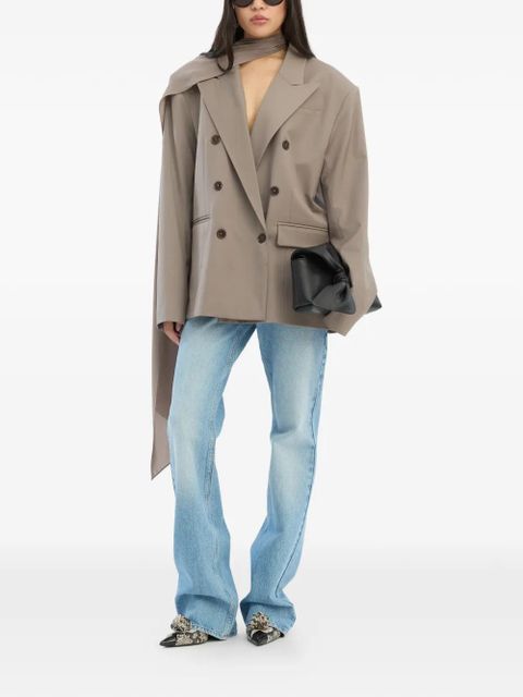 ROTATE BIRGER CHRISTENSEN oversized scarf blazer - Grey - zdjęcie produktu nr 2