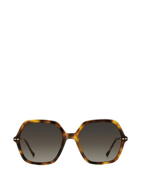 Isabel Marant Eyewear geometric-frame sunglasses - Brown - zdjęcie produktu nr 1