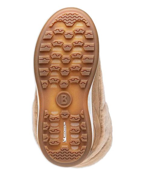 BOGNER fur lace-up snow boots - Brown