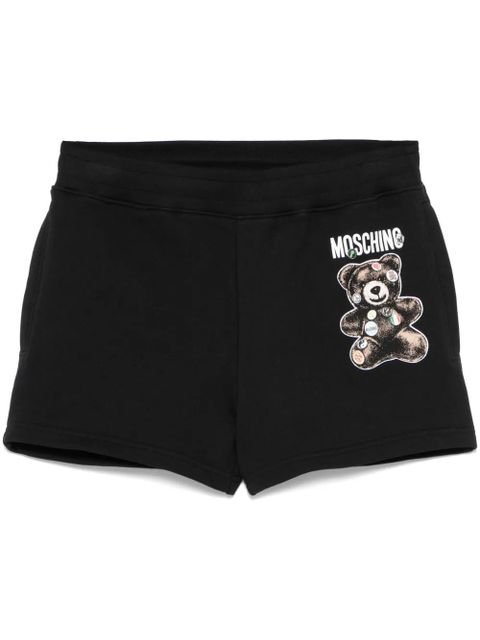 Moschino Teddy Bear-print track shorts - Black - zdjęcie produktu nr 1