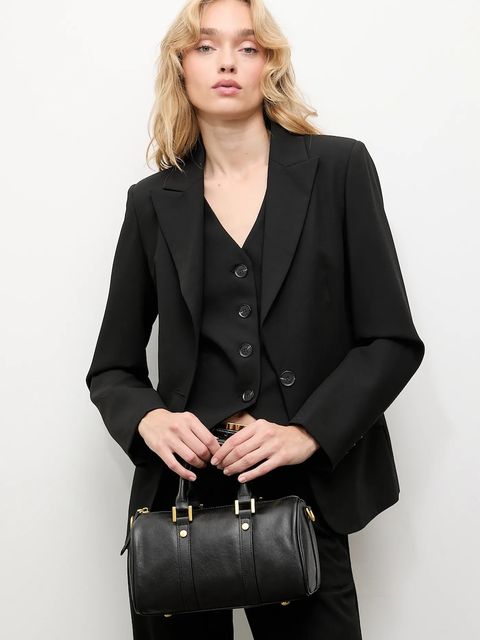 Answear.LAB marynarka kolor czarny jednorzędowa gładka - zdjęcie produktu nr 1