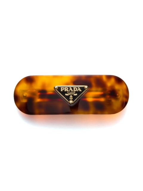 Prada tortoiseshell-effect hair clip - Brown - zdjęcie produktu nr 1