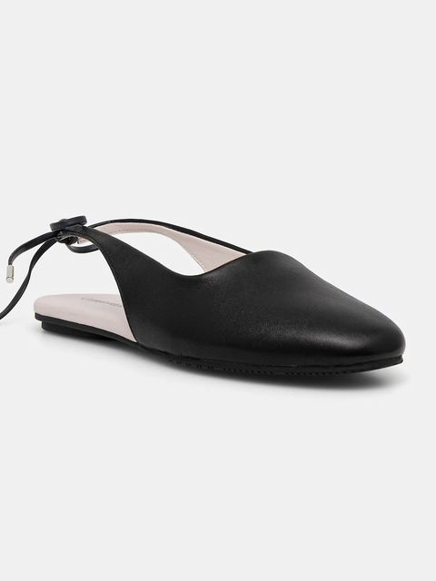 Calvin Klein baleriny skórzane BALLERINA SLING BACK LTH - zdjęcie produktu nr 2