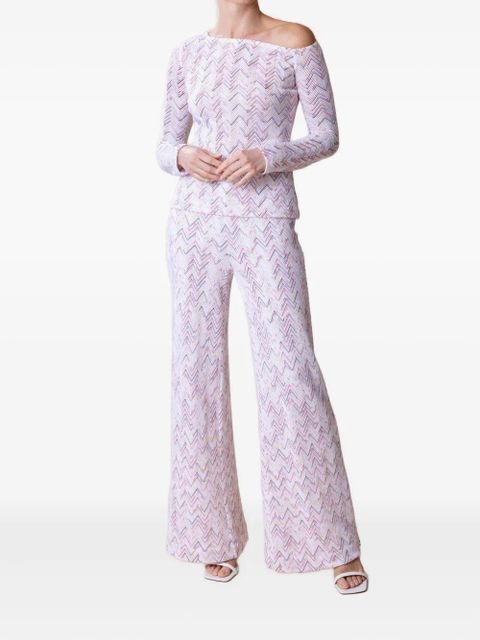 Missoni chevron-pattern off-shoulder sweater - White - zdjęcie produktu nr 2