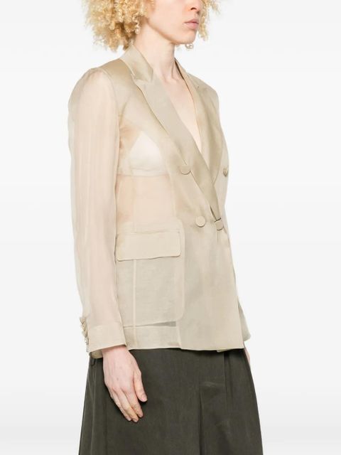 Max Mara Slogan double-breasted blazer - Neutrals
