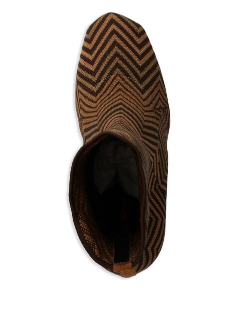 Missoni zigzag-pattern boots - Brown
