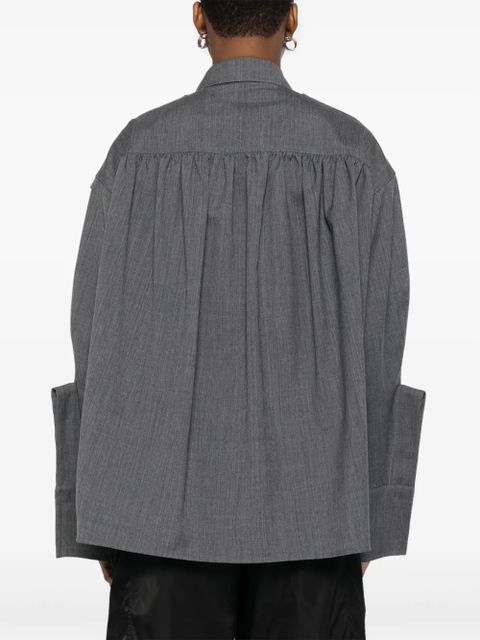 Jil Sander maxi-cuff shirt - Grey