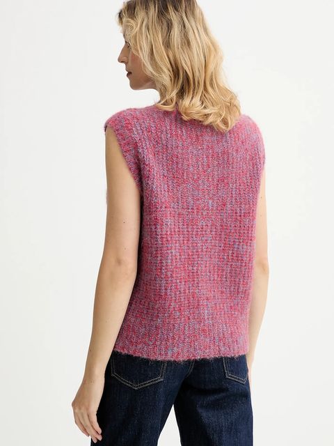 American Vintage kamizelka z dodatkiem wełny damski kolor różowy ciepły EAST19MM - zdjęcie produktu nr 2