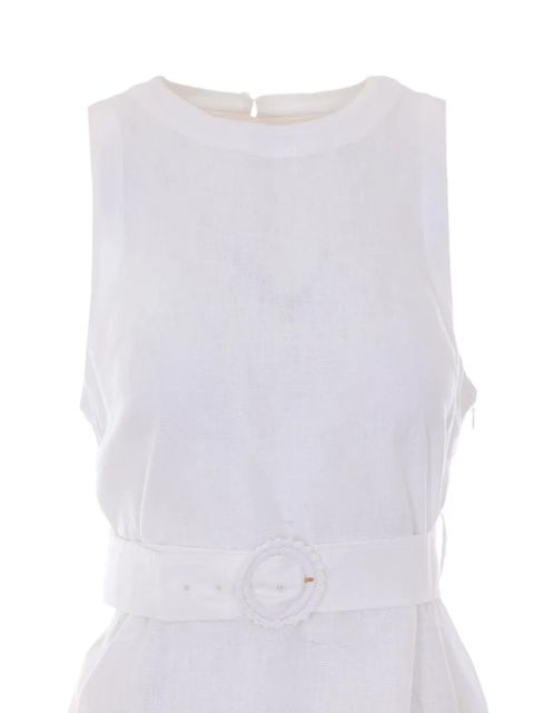 TWINSET floral-lace belted mini dress - White