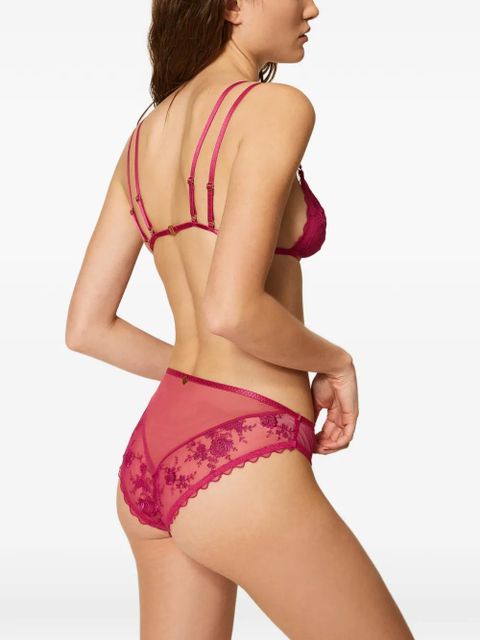 TWINSET floral tulle briefs - Pink