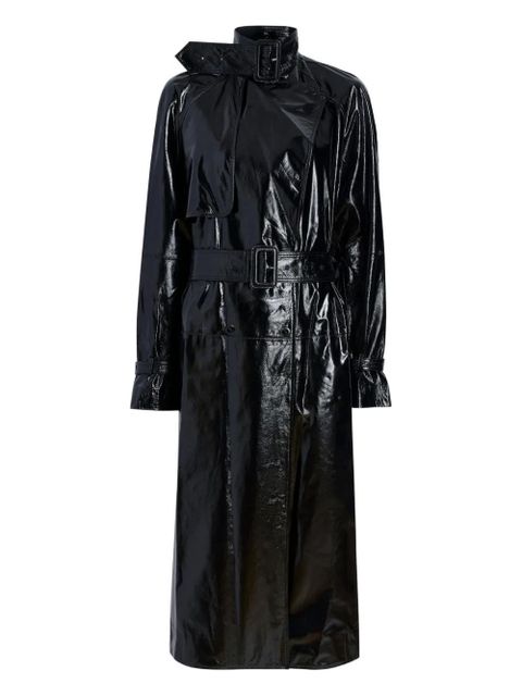 Proenza Schouler Sabina lacquered coat - Black - zdjęcie produktu nr 1