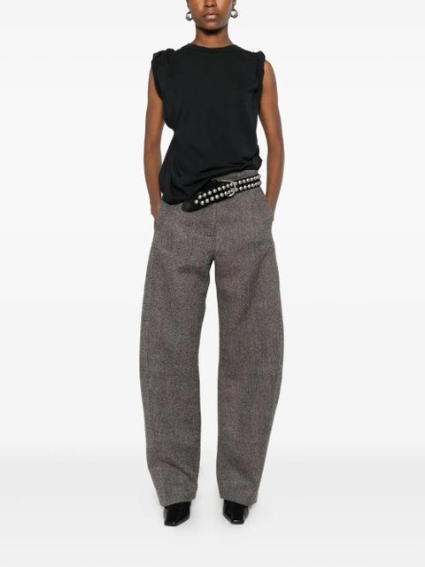 OUR LEGACY twisted boat-neck top - Black