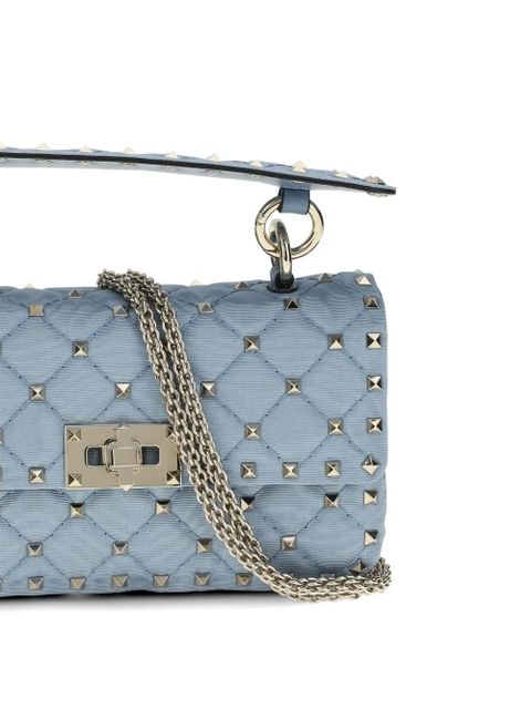 Valentino Garavani small Rockstud Spike quilted crossbody bag - Blue