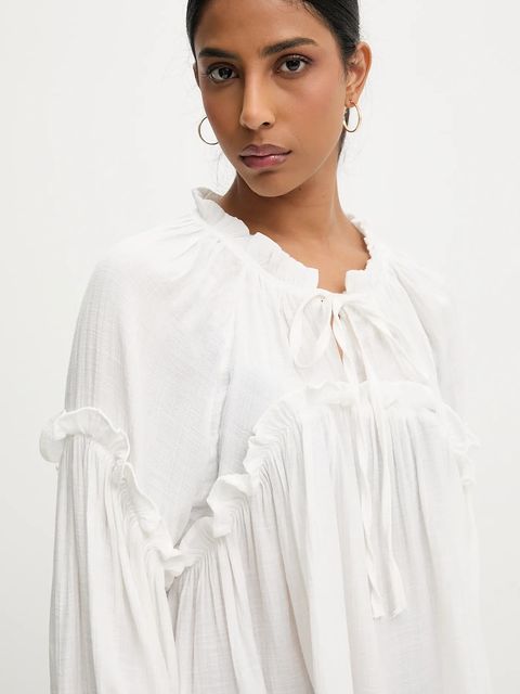 Answear.LAB bluzka damska kolor biały gładka