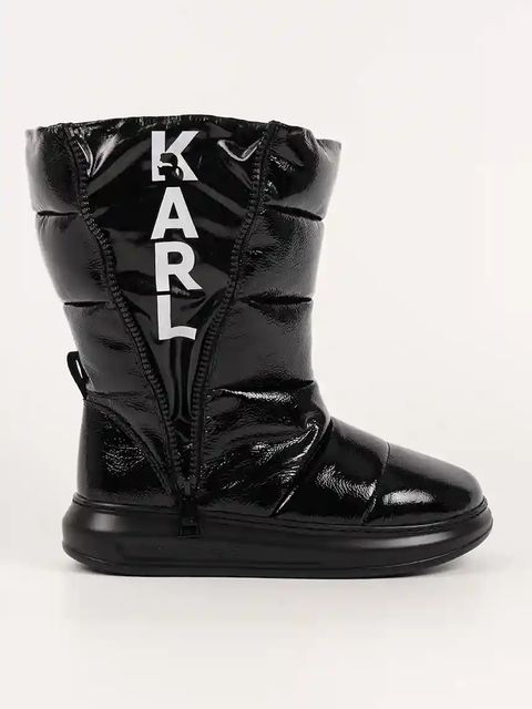 Karl Lagerfeld śniegowce skórzane KAPRI KOSI kolor czarny KL44573A - zdjęcie produktu nr 2